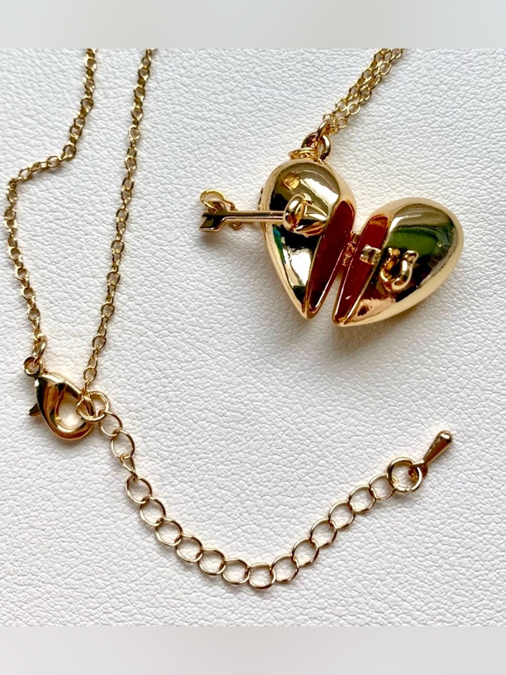 Gold Heart Locket Necklace